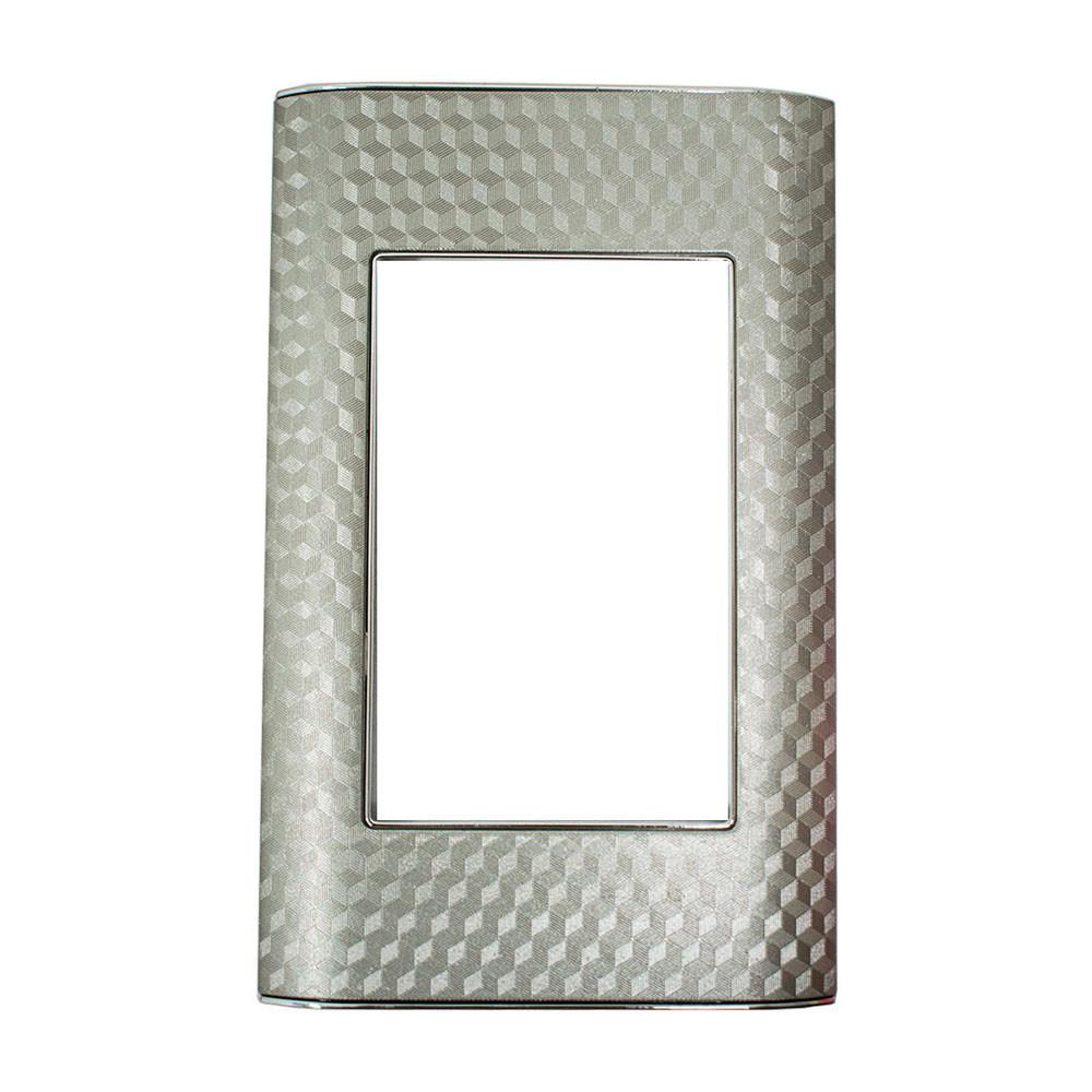 TAPA LUXOR PLATA CON VISOS 3D (V18-02PB)