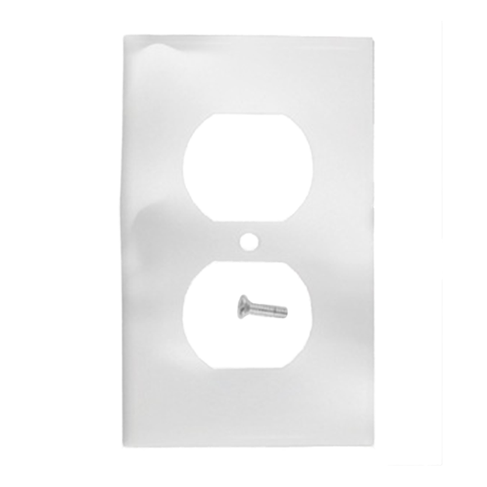 TAPA PLASTICA TOMA DOBLE BLANCA T/L RETIE PQT X 2 UDUKE