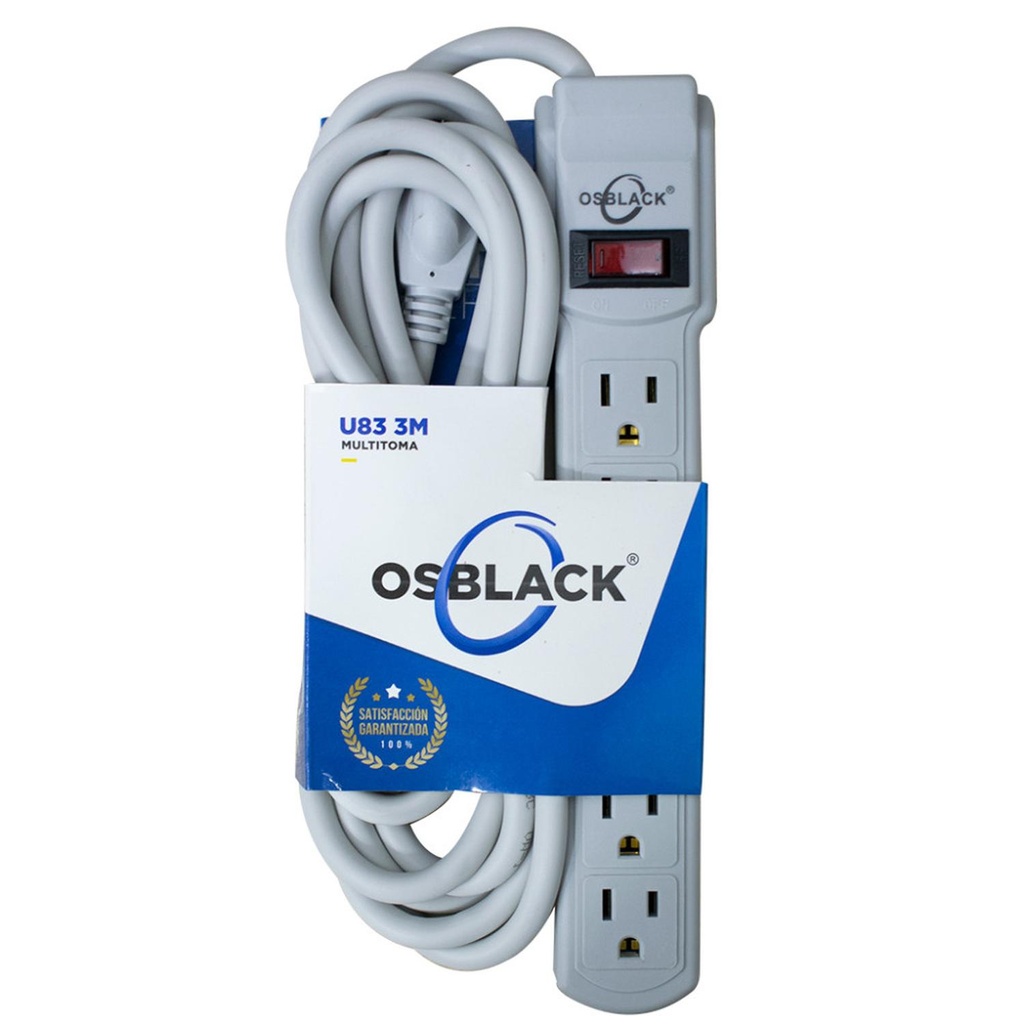 TOMA MULTIPLE X 6 CON CABLE 3 MTS ELECTRIC