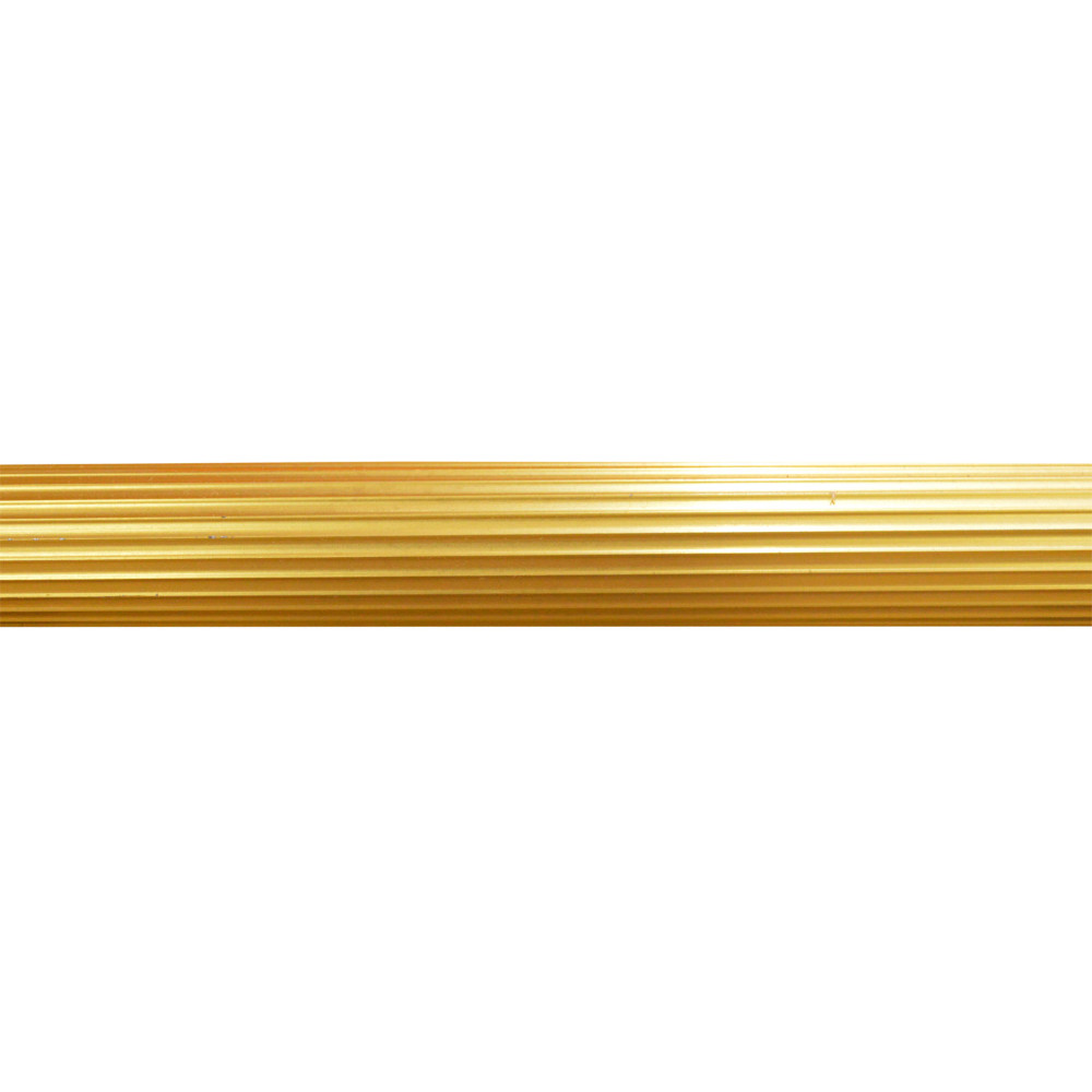 TUBO CORTINERO RANURADO 1/2 DORADO X 6MTS