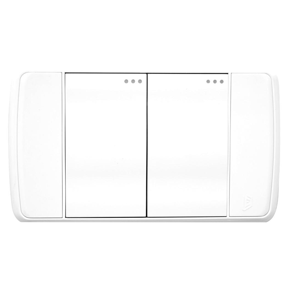LINEA FUTURA BLANCA INCRUSTAR SWICHE DOBLE  DUKE ENERGY (V16-007)