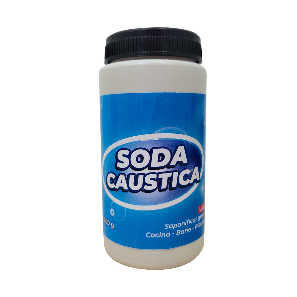 HIDROXIDO DE SODIO (SODA CAUSTICA)( TARRO 300 GRMS APROX)