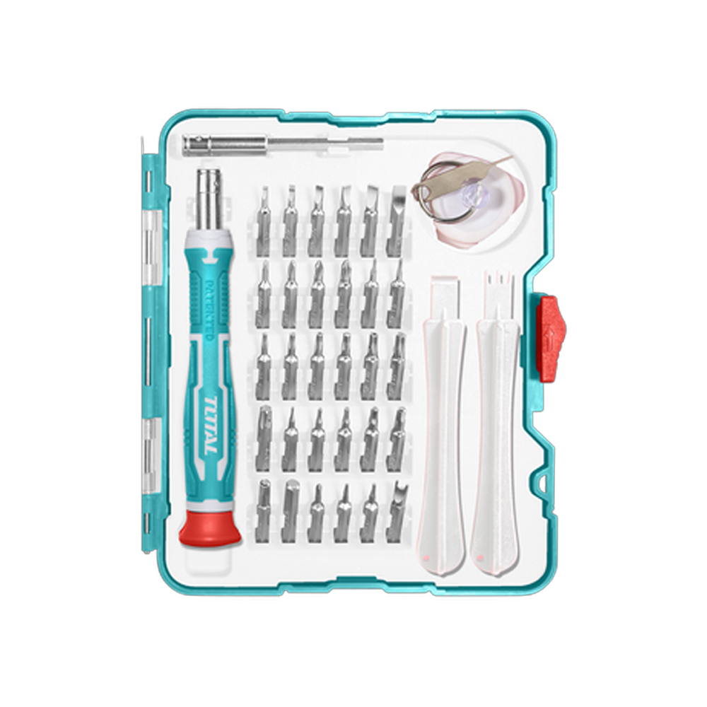 JUEGO DE DESTORNILLADORES PUNTAS INTERCAMBIABLES  IMANTADAS X 37 PZS TOTAL (TACSD30376)