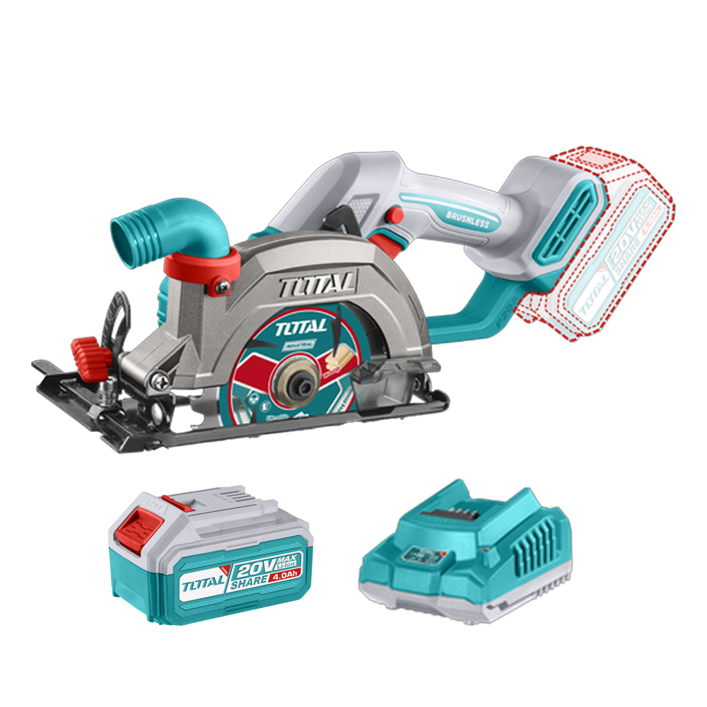 SIERRA CIRCULAR INALAMBRICA 5-1/2 INCLUYE BATERIA 4.0AH Y CARGADOR INDUSTRIAL SUPER TOTAL (UTSLI14021)