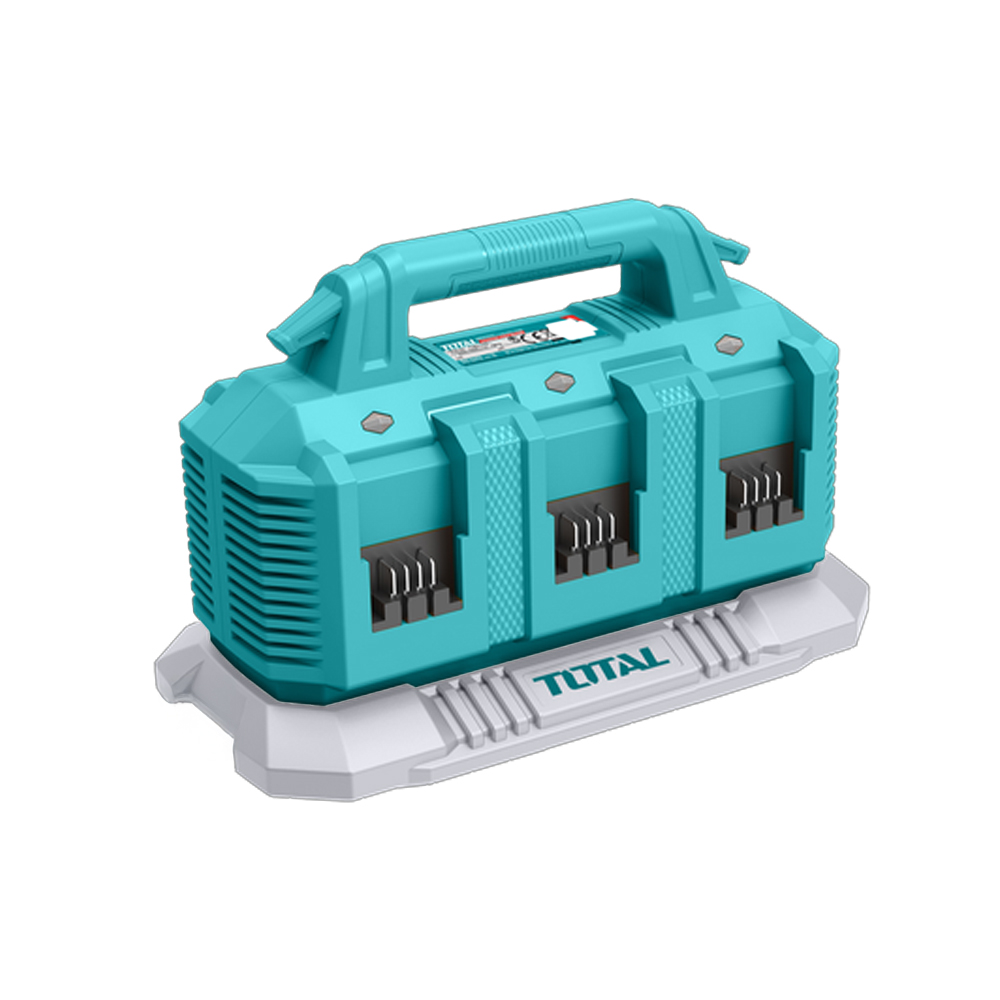 CARGADOR INTELIGENTE DE 6 PUERTOS  PARA BATERIAS 20V INDUSTRIAL  SUPER TOTAL (UTFCLI2064)
