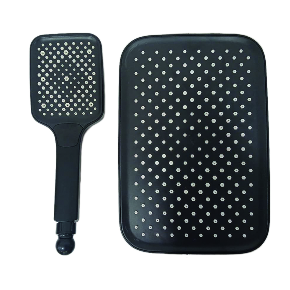 JUEGO DE DUCHA REDONDA + DUCHA TELEFONO CUADRADA 10" ABS UDUKE (HT3399)