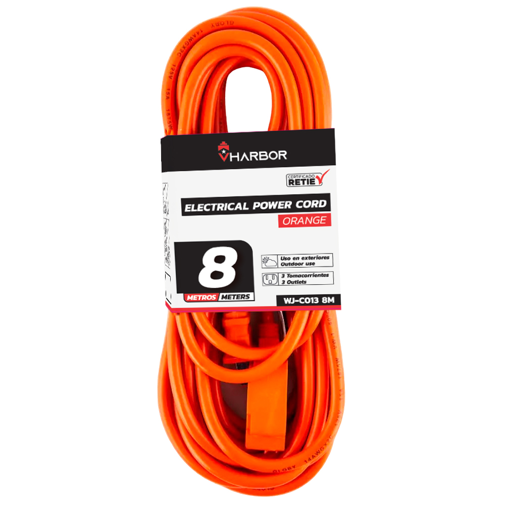 EXTENSION NARANJA 8M VHARBOR (WJ-C013-8M) 