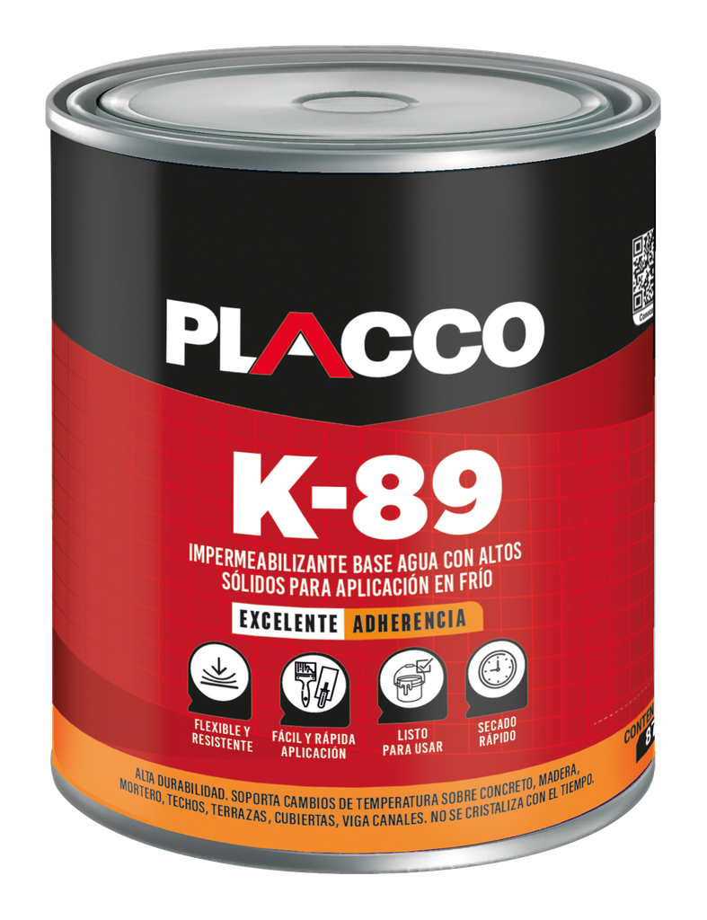 PLACCO K-89 BALDE 9KLS (IMPERMEABILIZANTE ASFALTICO) (92200725) 