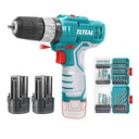 TALADRO INALAMBRICO 3/8 12V 20NM INCLUYE 2 BATERIA DE 2.0 AH + PUNTA TALADRO Y BROCA INDUSTRIAL SUPER TOTAL (UTOSLI241197)