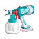 PISTOLA PINTAR INALAMBRICA 800ML 20V INCLUYE AGUJA DE LIMPIEZA Y DOS BOQUILLAS, BATERIA Y CARGADOR NO INCLUIDO TOTAL (TSGLI2004)