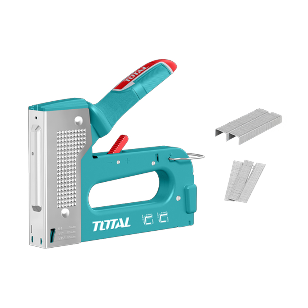 GRAPADORA 2 EN 1  (4 - 14 MM) INCLUYE 500 GRAPAS Y 500 CLAVOS  INDUSTRIAL TOTAL (THT31148)