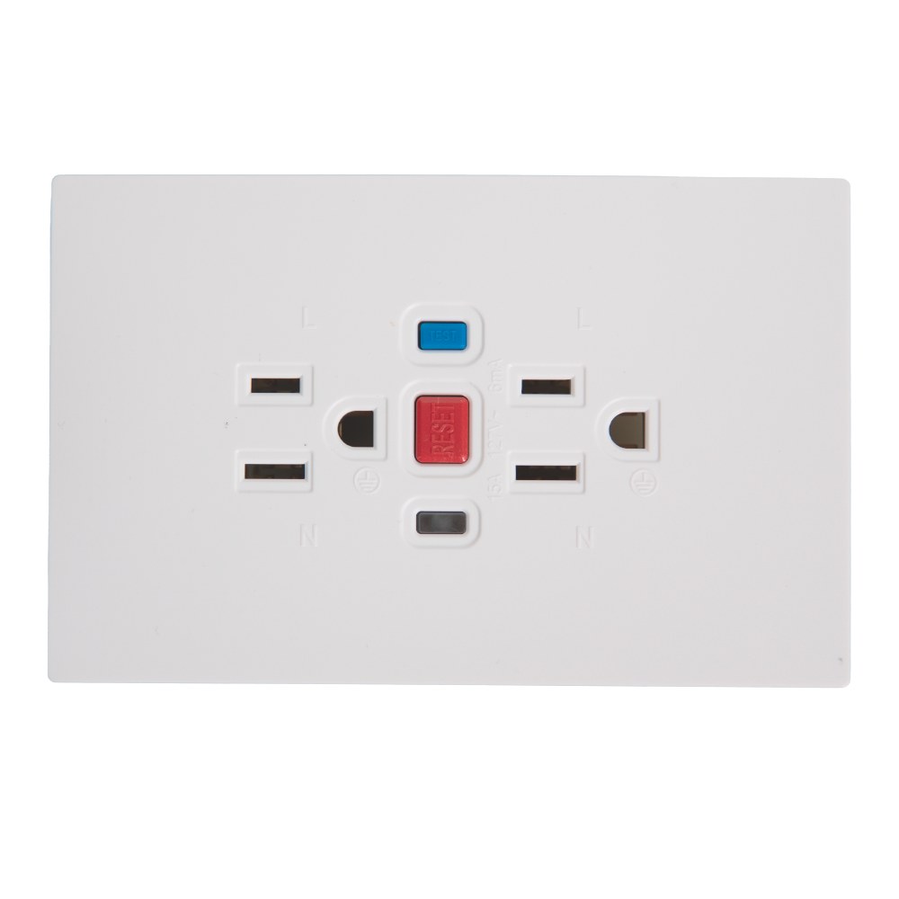 TOMA DOBLE GFCI TERRA BLANCA UDUKE (V7-020)