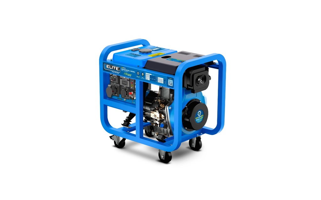 PLANTA GENERADORA ELITE DIESEL 6000W 110V-220V (ED6512)