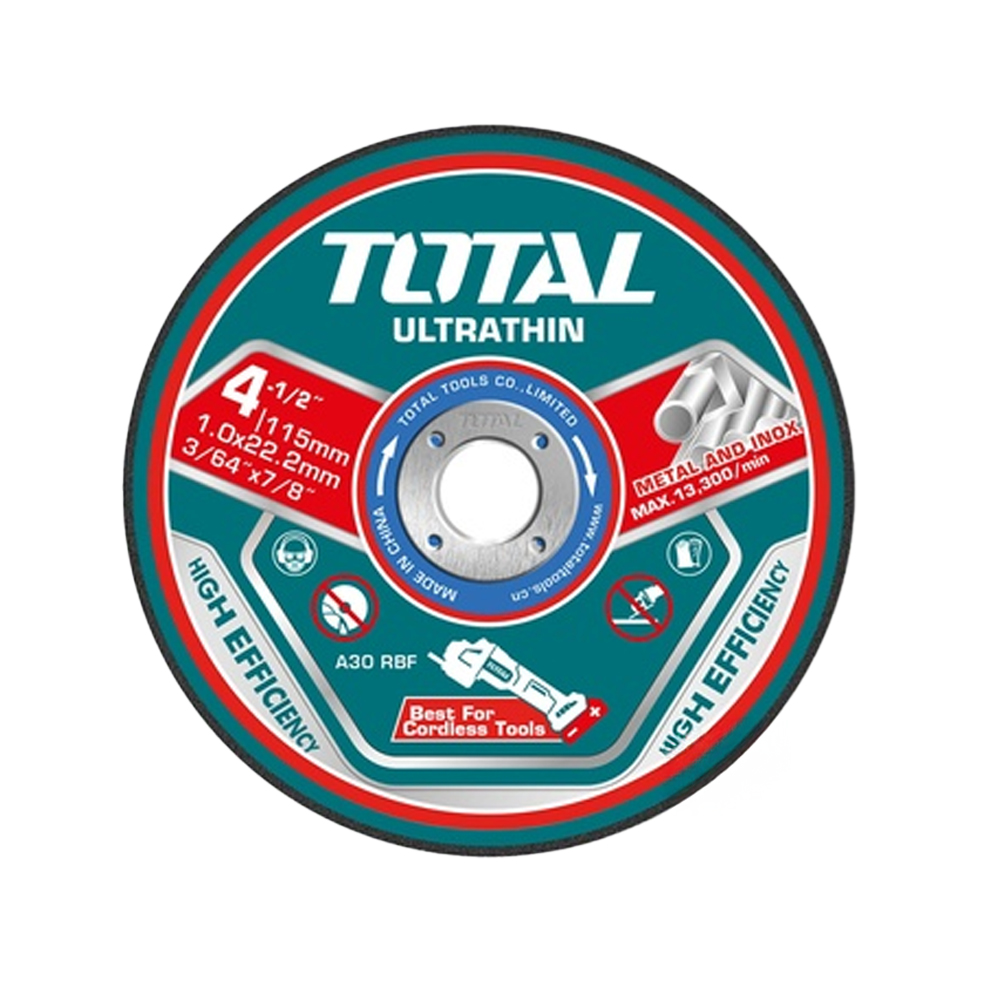 DISCO CORTE METAL/ACERO INOXIDABLE 4 1/2" JUEGO X 25 PCS TOTAL (TAC11011525)