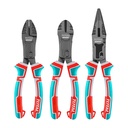 JUEGO DE ALICATE X 3 PIEZAS  CROMO VANADIUM INDUSTRIAL TOTAL (THT2CK231S)