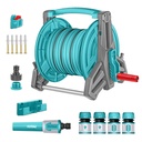 MANGUERA DE JARDIN 20 MTS CON CARRETE INCLUYE ACCESORIOS TOTAL (THHR20124)