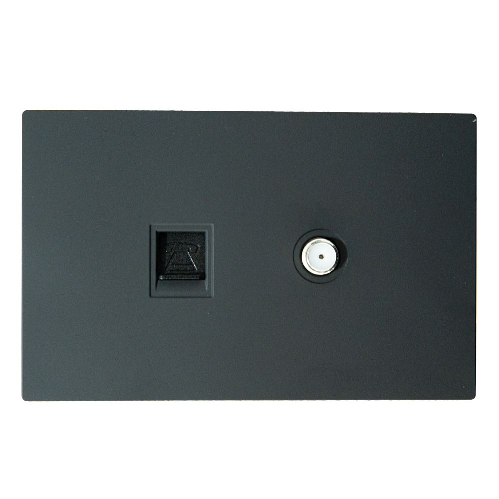 TOMA TELEFONO + TOMA TV TERRA NEGRO UDUKE (V6-036)