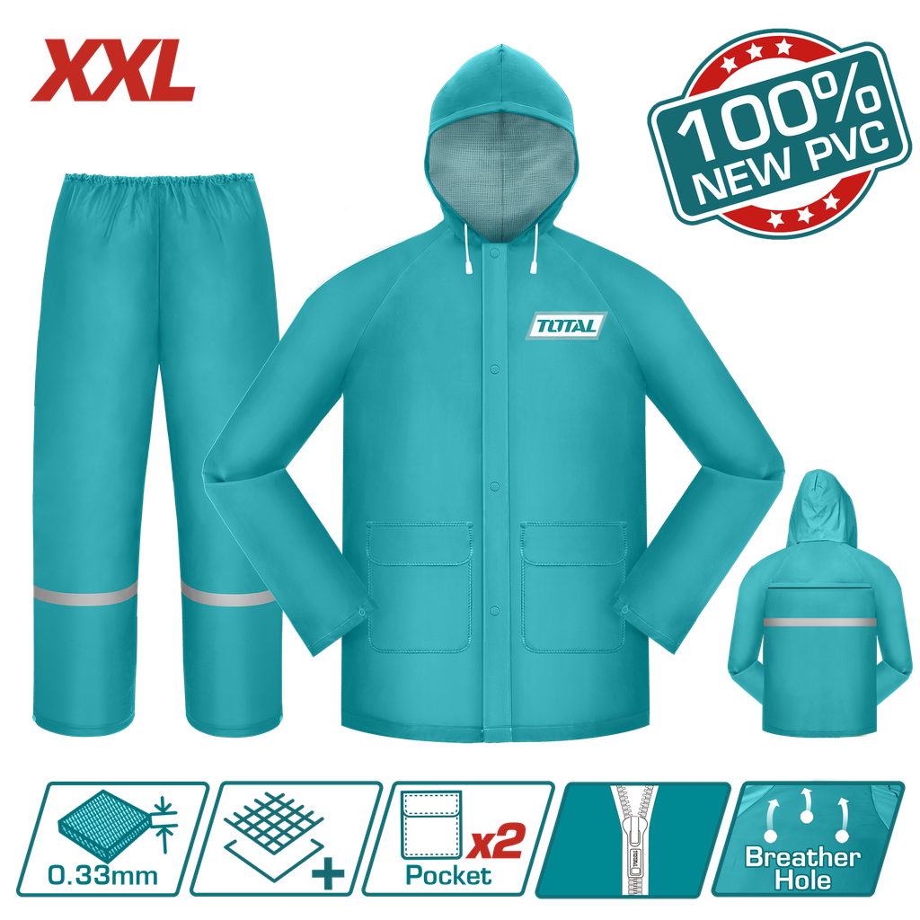 IMPERMEABLE PARA MOTO INDUSTRIAL TALLA XXL TOTAL (THTRS031.XXL)