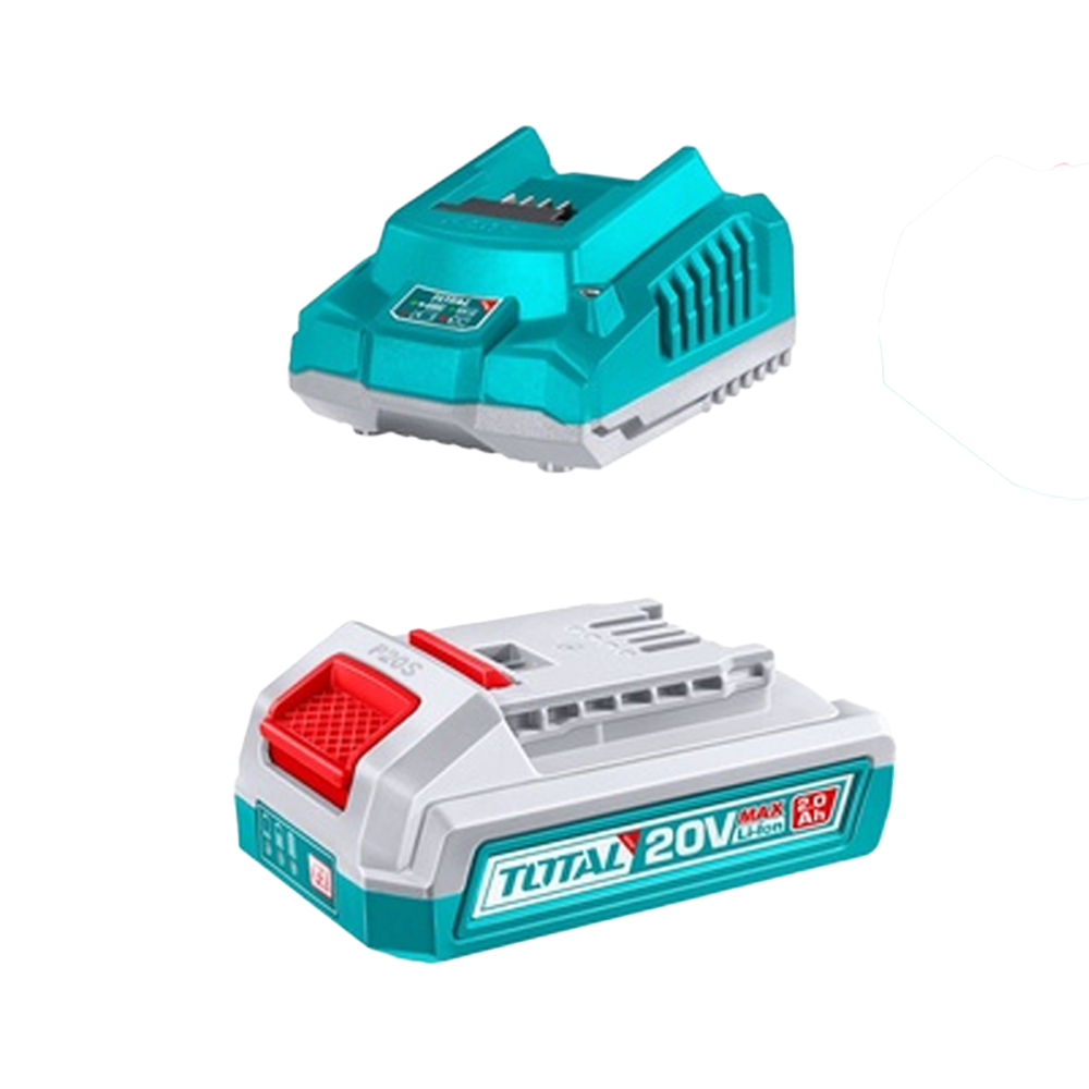 KIT DE 1 BATERIA  2.0AH + CARGADOR DE 20V INDUSTRIAL SUPER TOTAL (UTFBCPK1212)