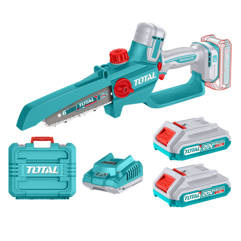 SIERRA MINI INALAMBRICA 6"  20V INDUSTRIAL INCLUYE 2  BATERIA 2.0AH  Y CARGADOR  TOTAL (UTGSLI20662)