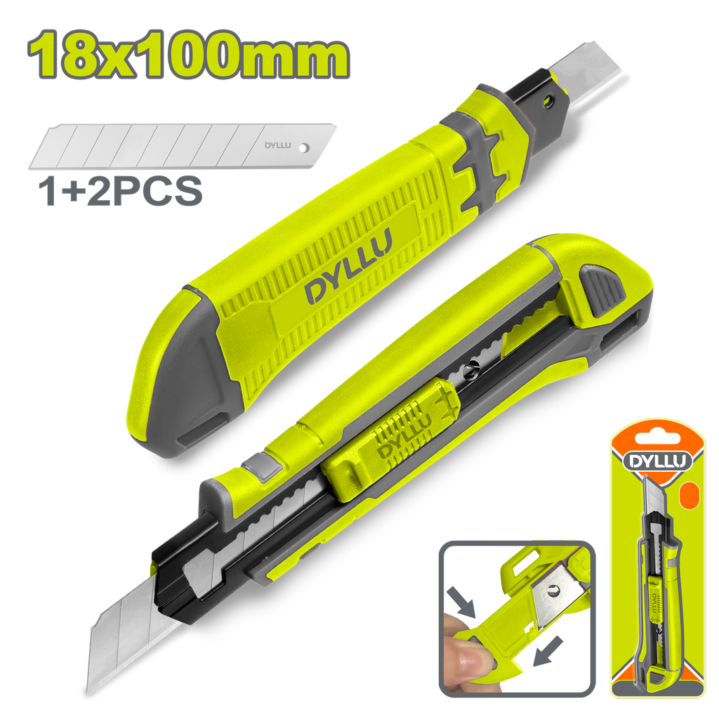 BISTURI 18X100MM CAUCHO CON 3 REPUESTOS DYLLU (DTSK8618)