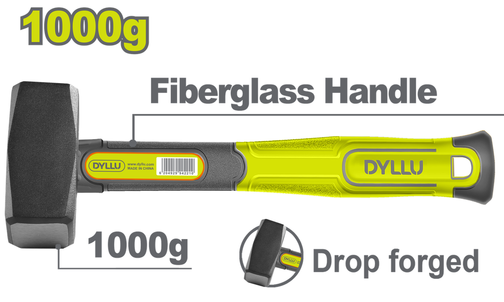 PORRA 2LB MANGO FIBRA DE VIDRIO DYLLU (DTHM2310)