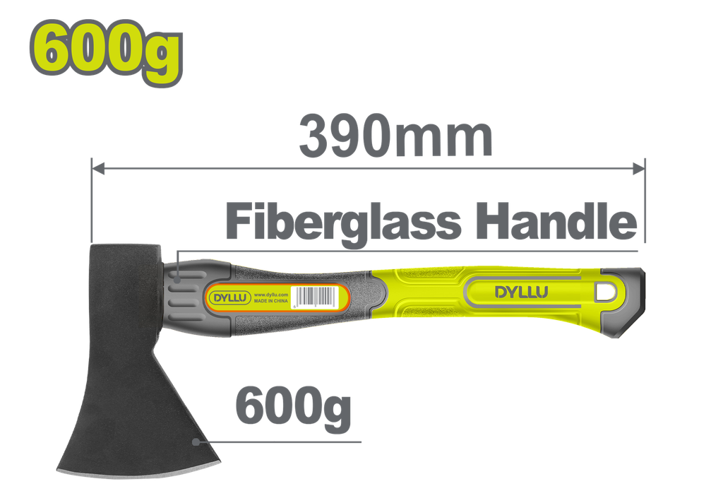 HACHA 600G MANGO DE FIBRA DE VIDRIO DYLLU (DTHM6306)