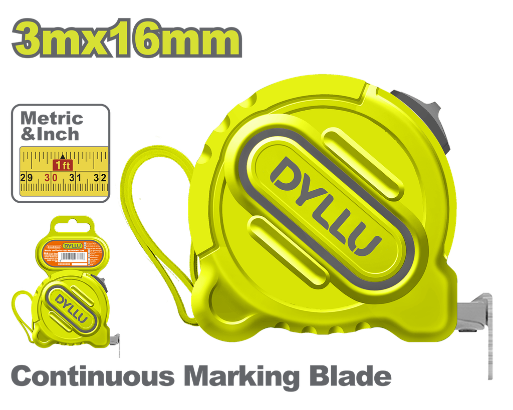 METRO 3 MTS HOJA 16MM DYLLU (DTMT1210)