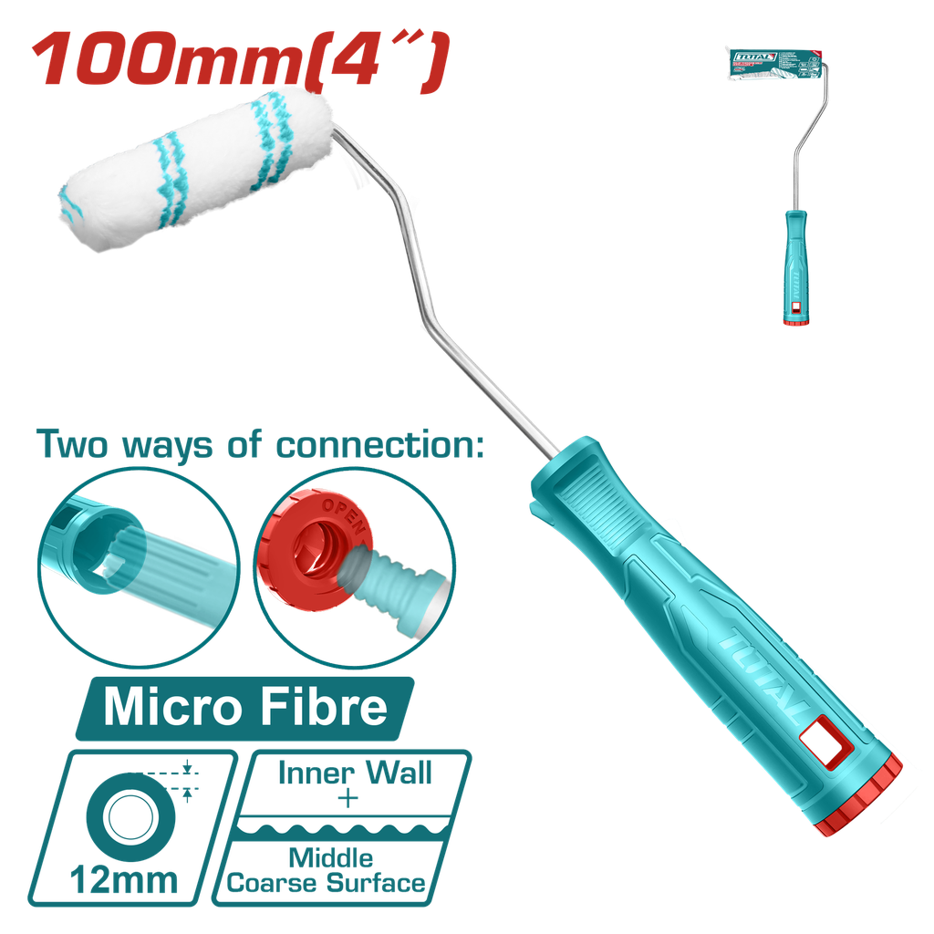 RODILLO FELPA 4" BLANCO MICROFIBRA SUPER TOTAL (THT85046)