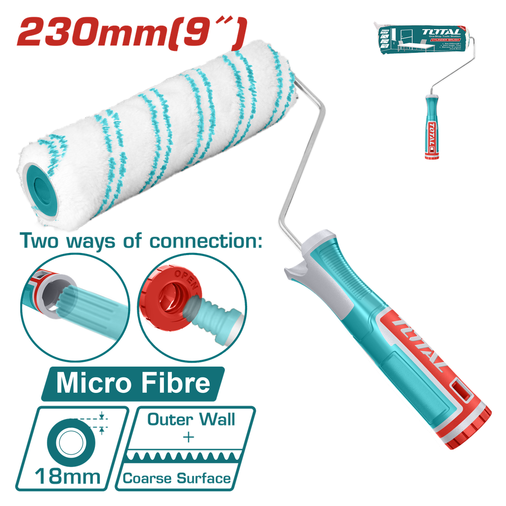 RODILLO FELPA 9" BLANCO MICROFIBRA INDUSTRIAL SUPER TOTAL (THT8593D)