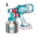 PISTOLA PINTAR INALAMBRICA 800ML 20V VASO METALICO INCLUYE AGUJA DE LIMPIEZA Y DOS BOQUILLAS, BATERIA Y CARGADOR NO INCLUIDO SUPER TOTAL (TSGLI20041)