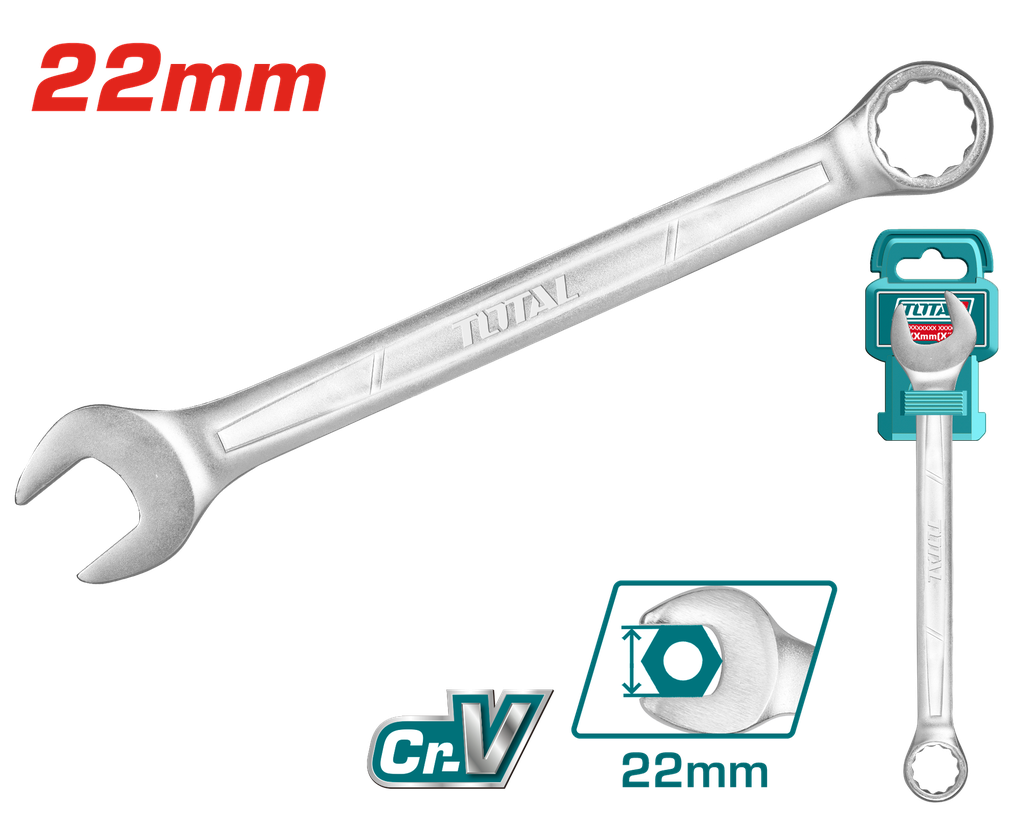LLAVE MIXTA 22MM CR/V INDUSTRIAL SUPER TOTAL (TCSPA221)