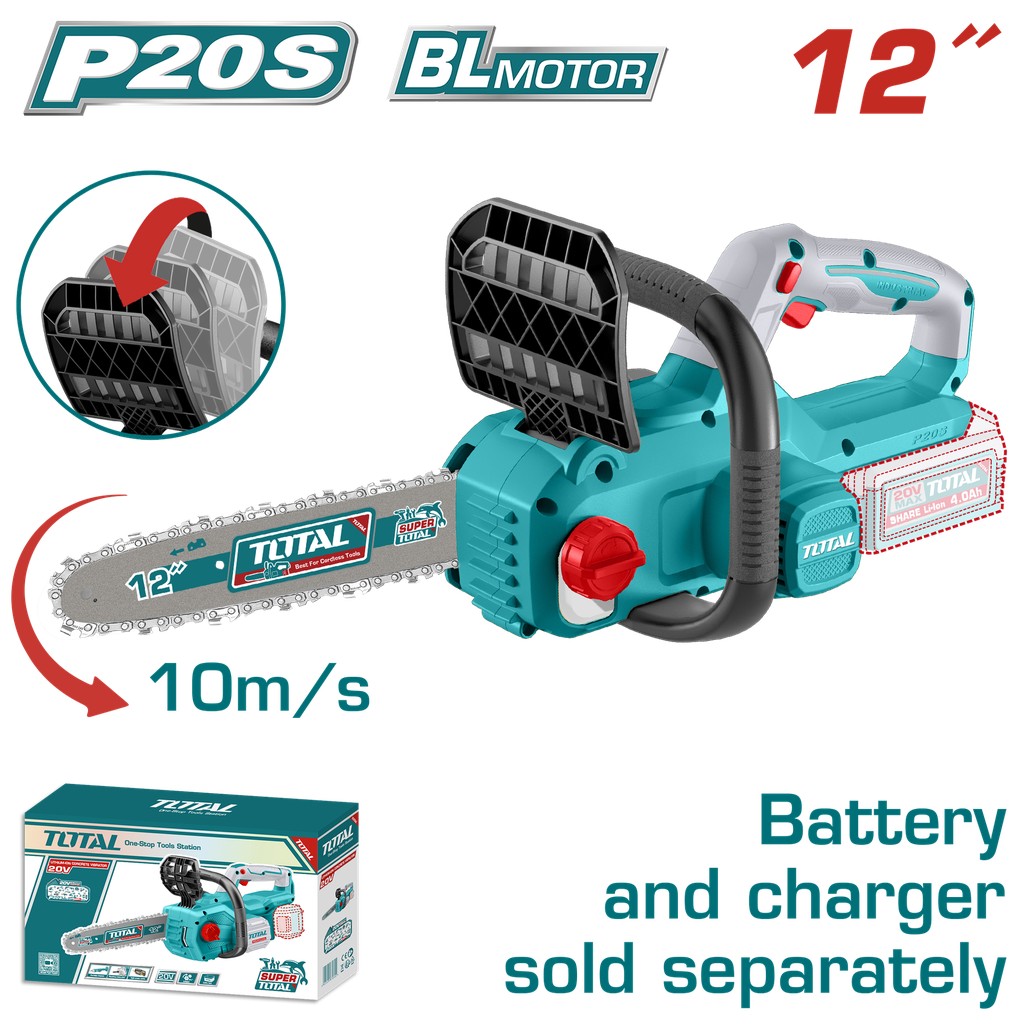 MOTOSIERRA INALAMBRICA 12 20V INDUSTRIAL BATERIA Y CARGADO NO INCLUIDO TOTAL (TGSLI20126)