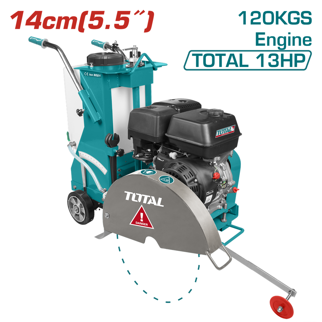 CORTADORA ASFALTO/CONCRETO GASOLINA 16″  13HP CAP TANQUE 2,8L SUPER TOTAL (TP1016-2)