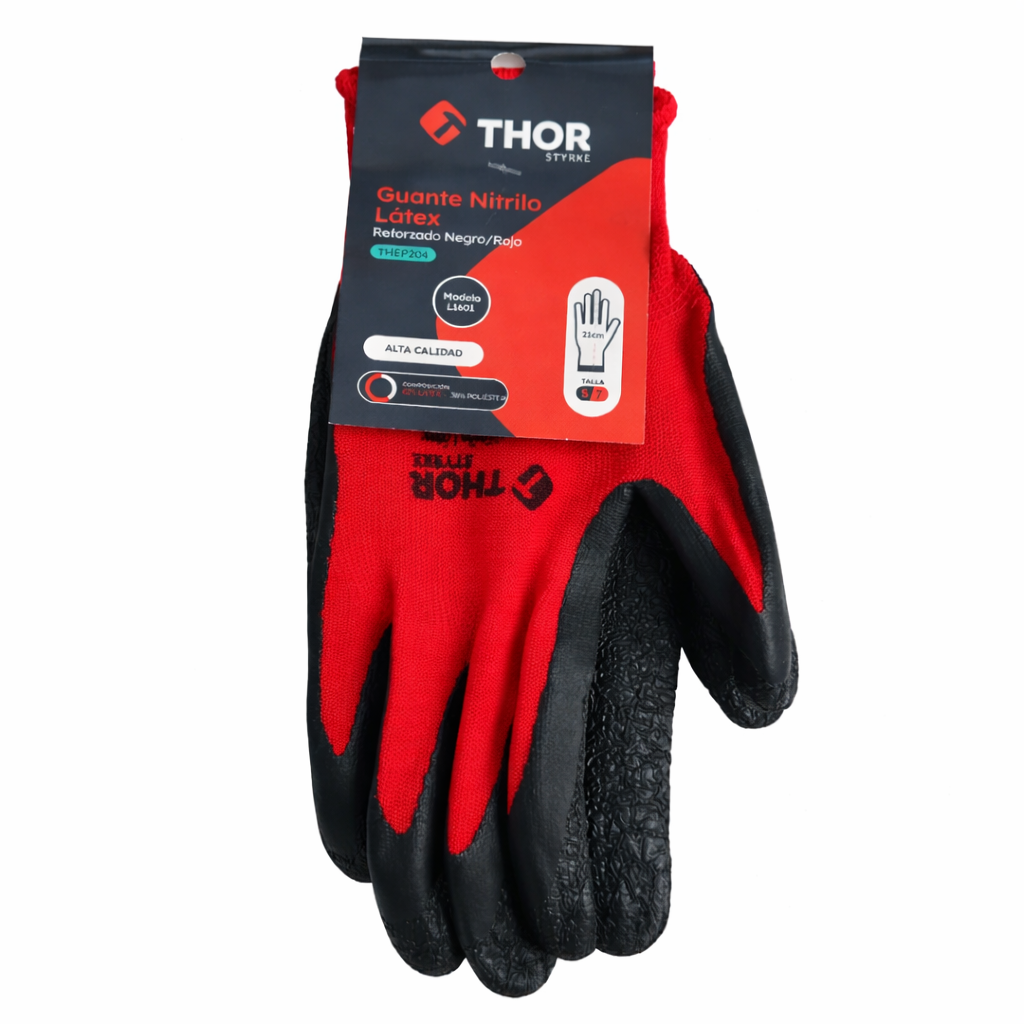 GUANTE NITRILO REFORZADO IMPERMEABLE TALLA 8-M  (NORMA ANSI)