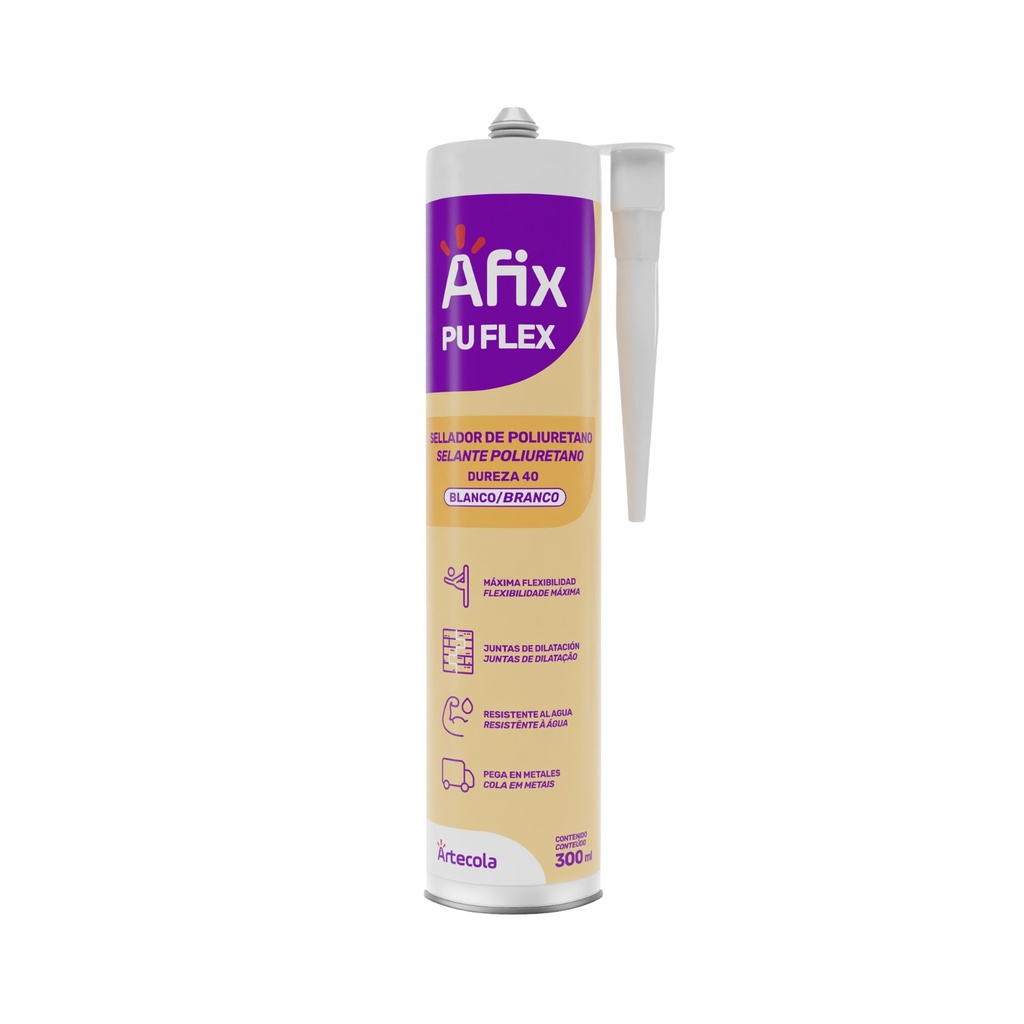 SELLADOR Y ADHESIVO PU FLEX POLIURETANO BLANCO X 300ML AFIX PEGADIT (0406035)