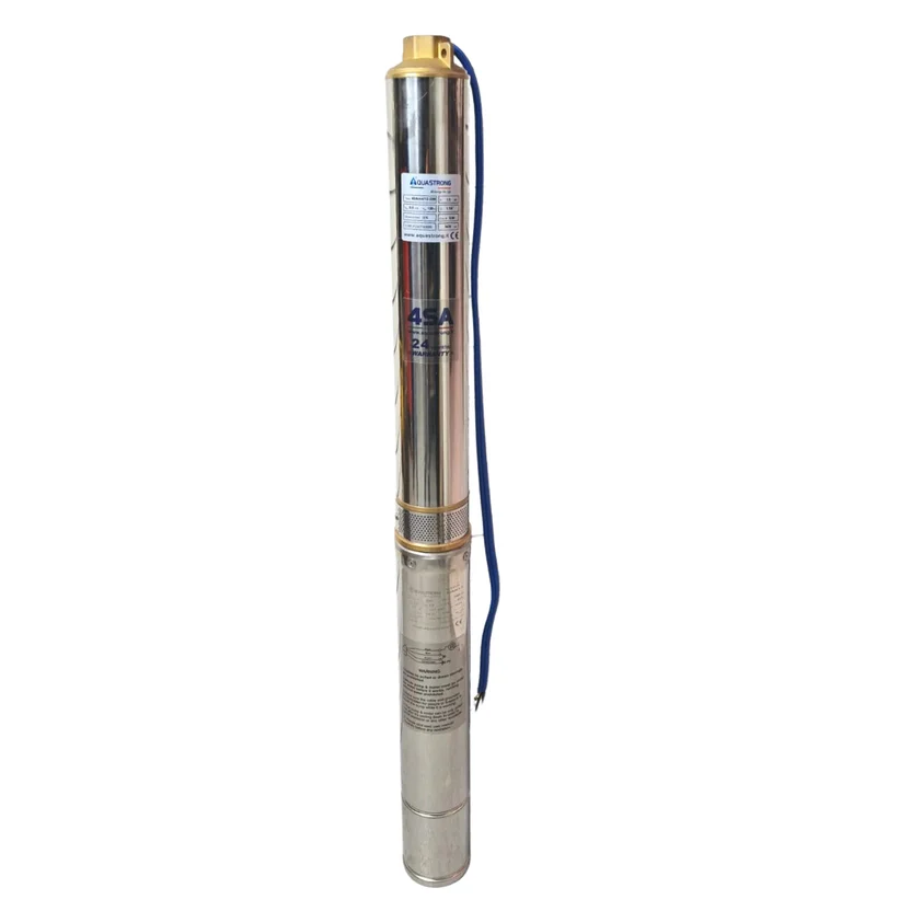 BOMBA SUMERGIBLE POZO PROFUNDO 4" 2HP 220V/60HZ AQUASTRONG (4SAM4/12-220)