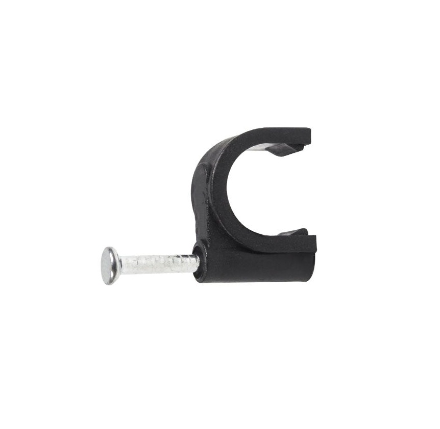 GRAPA MURO NEGRA PLASTICA COAXIAL 6-MEDIANA C.A MEJIA (BOLSA X 50)
