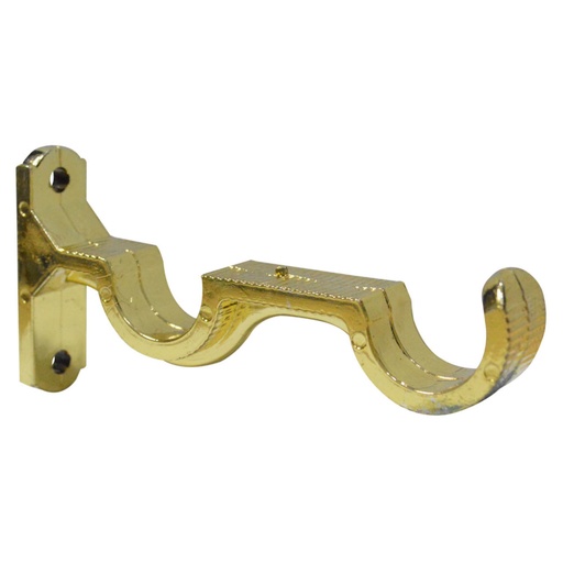 [8739] ACCESORIO CORTINERO SOPORTE MURO DOBLE DORADO DE 1 (060201