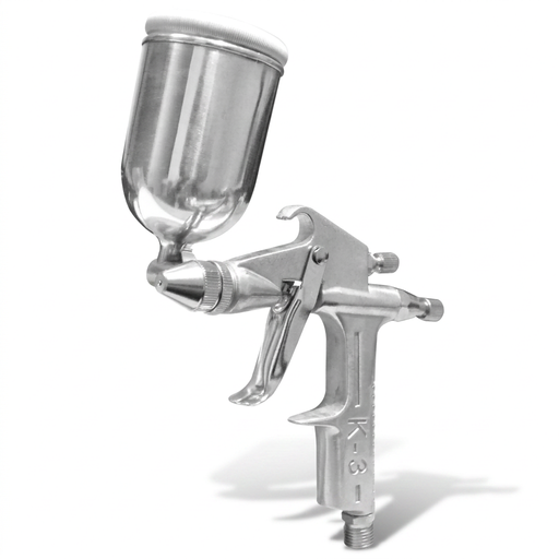 [7501] AEROGRAFO UDUKE PROFESIONAL USA VASO DE 150 CC PISTOLA K3 CROMADA (PUNTA) (HT30567)
