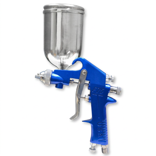 [7497] AEROGRAFO UDUKE PROFESIONAL USA VASO DE 400 CC PISTOLA F-75 AZUL (HT30564)