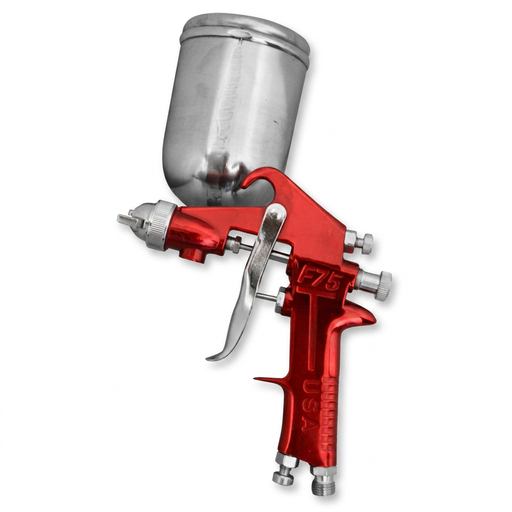 [6232] AEROGRAFO UDUKE PROFESIONAL USA VASO DE 400 CC PISTOLA F-75 ROJA (HT30562)