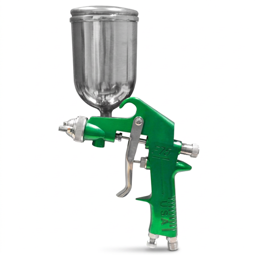 [7498] AEROGRAFO UDUKE PROFESIONAL USA VASO DE 400 CC PISTOLA F-75 VERDE (HT30563)