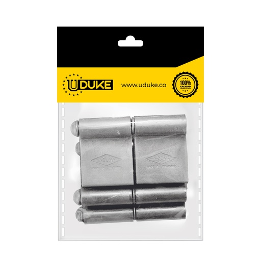 [8470K] BISAGRA HIERRO ARMILLAR ALETA 2" PQT X 4 UDUKE