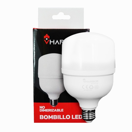 [19964] BOMBILLO LED 30W VHARBOR LUZ DIA E27 (6500K)(T100)(HT2239)