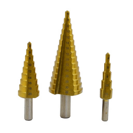 [19445] BROCA ESCALONADA X 3 PCS BLISTER (4-20MM 4-32MM 4-12MM) (BK-2192)