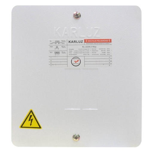 [8654] CAJA BREAKER METALICA 2 CIRCUITOS CERTIFICADA INDUMA (T1205-0001)