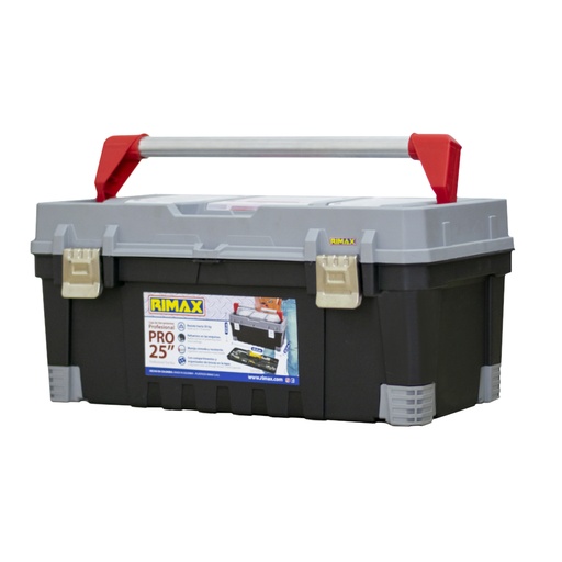 [15041] CAJA HERRAMIENTA 25 PRO CERR METALICA NEGRA RIMAX  (8043)