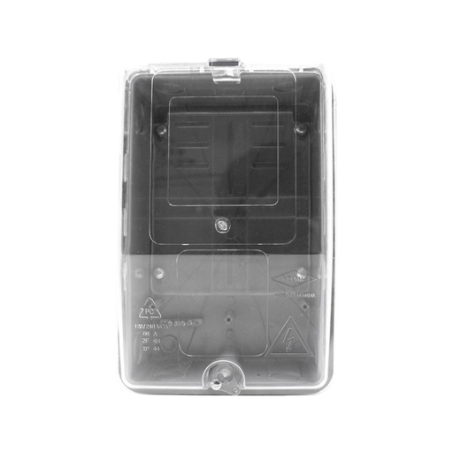 [20752] CAJA PARA CONTADOR PLASTICA MONOFASICA POLICARBONATO CON PORTABREAKER VISOR EN VIDRIO (T1201-0018)