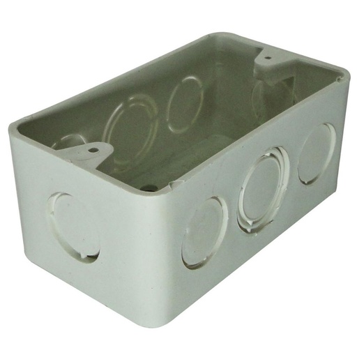 [5704] CAJA PLASTICA 2X4 BLANCA R/G CERTIFICADA